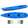 Big Mama Kayak Canoa biposto Mojito Big mama kayak - 380 cm - 2 posti adulto + 1 posto + 2 gavoni + 2 ruote integrate + 2 pagaie omaggio - AZZURRO