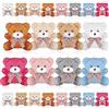Harrycle 24 Pezzi Mini Orsetti di Peluche Animali di Peluche Bambola Piccolo Orso da 8 cm per Portachiavi per Ragazze Bambini Bomboniere Regalo di Laurea Matrimonio Compleanno Ciondolo Fai da te
