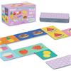 boppi Set Domino Gioco con immagini per bambini piccoli - Domino Montessori/STEM colorato a tema alimentare per bambini - Giochi per bambini dai 3 anni in su