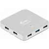 i-Tec Hub USB i-Tec U3HUBMETAL7 Argentato Grigio