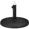 Relaxdays Base per Ombrellone, Supporto Aste da 38-50 mm, Resistente alle Intemperie, Giardino e Balcone, Ø 50 cm, Nero
