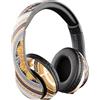 Music Sound | HEADBAND Around | Cuffie on Ear Bluetooth con Archetto Estendibile - PlayTime 20h - Fantasia Barocco Oro