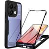 Yutwo Cover per Redmi Note 13 Pro 4G (Non per Redmi Note 13 Pro 5G) Antiurto Custodia 360 Gradi con Protezione dello Schermo Integrata Rugged Full Body Protettivo Case Trasparente Bumper Cover, Nero