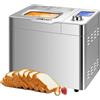 COOCHEER Macchina per il pane con capacità fino a 900 g, programmi intelligenti e automatici, 3 dimensioni di pane, 550 W, 36 x 22 x 30 cm, argento
