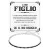 Bramart Bracciale Figlio Tennis Uomo con Pietre di Zirconia Cubica Idea regalo Compleanno per lui Finitura in Oro Bianco Argento 925 Natale figli - Cofanetto con DEDICA incluso (Caro Figlio - 3)