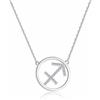 Qings Argento Collana Costellazione Donna Regali - Sagittario Collana Pendente Zodiaco Oroscopo | Gioielli di Astrologia Dello Zodiaco 5A Cubic Zirconia | di Regali di Compleanno Laureato per Ragazze
