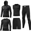 JULY'S SONG Sportbekleidung für Herren Kompression 5pcs Set Fitness Kleidung Trainingsanzug Männer Elastische Sportwear Gym Running Outfit Outdoor