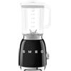 Smeg, Frullatore da Tavolo BLF03BLEU 1,5 L, 4 Velocità, 4 Funzioni Smoothie, Pulse, Tritaghiaccio e Autopulizia, Blocco Motore e Tappo Dosatore, Base Antiscivolo, Avvolgicavo Integrato, 800W, Nero