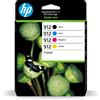 HP MULTIPACK 4 CARTUCCE ORIGINALI 912 NERO + COLORI 1x 3YL80AE + 1x 3YL77AE + 1x 3YL78AE + 1x 3YL79AE - HP - 6ZC74AE
