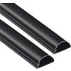 D-Line 1D3015B-2PK, Passacavi, Canalina Passacavi, Tubo Passacavi, Canalina Copricavi, Canalina Passacavi Pavimento - 30 x 15 mm - 2x 1 m Lunghezza (2-metri) - Nero