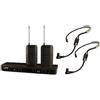 Shure BLX188/SM35 Microfono wireless UHF - Ottimo per oratori, artisti, presentazioni - Durata batteria 14 ore, raggio 100m | (2) microfoni a cuffia, ricevitore doppio canale | Banda T11