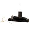 Shure BLX1288/MX153 Microfoni wireless UHF per chiesa, karaoke, palcoscenico, voci Durata batteria 14 ore, raggio 100m Include microfoni a mano e auricolari, ricevitore doppio canale - Banda T11