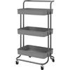 FORNOR Cameriera Grigio Chiaro con Ruote, Plastic, 42 x 38 x 84