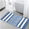 Pauwer - Tappetini e tappeti da bagno in microfibra morbidi, grandi 60 x 120 cm, assorbenti, lavabili, antiscivolo, per bagno, soggiorno, camera da letto, colore: blu