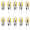WULUN Lampadina LED G4, 2 W, 200 lumen, AC 220-240 V, equivalente a 20 W, luce Bianco freddo 6000 K, angolo di diffusione di 360 gradi, non dimmerabile, 10 pezzi
