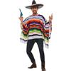 Smiffy's Poncho messicano multicolore con frange costume adulto