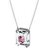 Swarovski Chroma Collana, Orecchino e Bracciale Collezione Gioielli di Cristallo, Finitura Rodio, Finitura Oro Cristallo Rosa, Cristalli Chiari, Misura unica, Placcato al rodio, cristallo, cristallo