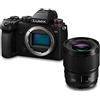 Panasonic LUMIX DC-S5E-K S5 - Fotocamera mirrorless full frame con obiettivo F1.8 da 50 mm, registrazione video 4K 60P con schermo diviso e Wi-Fi, attacco a L, Dual I.S a 5 assi, colore nero