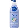 NIVEA Crema-Olio Cocco & Olio di Monoi 400 ml, Crema idratante corpo 48h, Crema corpo profumata con Olio di Monoi e fragranza di Cocco, Crema corpo idratante pelle secca vellutante