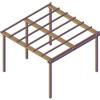 SUNWOOD Pergola da giardino 240x240 cm autoportante in legno di pino impregnato classe 4, facile da montare (240x240 cm)