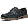 SL-Saint Scarpe Classiche Boat&Deck da Uomo Fatte a Mano Moc Toe Lace Up Moda Confortevole in Pelle Pieno Fiore (Marrone, Adulto, Uomo, 45.5, Numero, Sistema Taglie Calzature EU, Media)