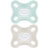 MAM Ciuccio Comfort, nascita 0-2 mesi, blu/beige, confezione da 2