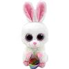 Ty - Peluche - Beanie Boos - Coniglio - Sunday - Rosa e bianco con cestino arcobaleno - Occhi Viola grandi e glitter - Il morbido pupazzo con gli occhi grandi scintillanti - 15 Cm - 40598