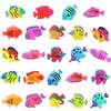 DHSBGWSX 24 Pesci Tropicali e Decorativi per la Vita Marina - Modelli Simulati di Animali Marini, Mini Giocattoli in Plastica Morbida per Bambini - Accessori per Feste a Tema Spiaggia