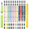 CHENGCKJ Set di 12 matite colorate e perpetue, con 48 teste intercambiabili e gomme, senza inchiostro, infinite matite per adulti