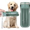 AiQInu 520ML Borraccia per Cani Portatile, 180° Ripiegabile Borraccia Cane, Antigoccia Dispenser Acqua Cani con Filtro a Carboni Attivi, Bottiglia Cane per Il Campeggio Quotidiano a Piedi