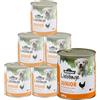 Dehner Cibo per Cani, Cibo Umido Ricco di vitamine, per Cuccioli e Cani Giovani, pollame/Riso, 6 barattoli da 800 g (4,8 kg)