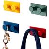 Cosysparks Ganci da parete adesivi, ganci multicolori per giunzioni, ganci da parete, ganci per chiavi, ganci autoadesivi a paretes per appendere borse, borse, asciugamani, spina (4 pezzi)