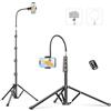Victiv 224cm Treppiede Smartphone, Cavalletto per Smartphone con 35cm Collo D'oca & Telecomando, Tre Piedi per Telefono, Alluminio Treppiede Fotocamera Treppiedi per iPhone 17/16/15/14/13/12 Pro Max