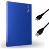 SUHSAI Disco Rigido Esterno Portatile da 1 TB, Dimensioni Tascabili 2,5 Pollici USB 3.0 Archiviazione di Backup Disco Rigido Compatto Compatibile con MAC PC Laptop PS4 PS5 (Blu)