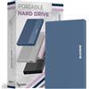 SUHSAI Disco Rigido Esterno da 120 GB HDD Backup Dati - Espansione di Memoria da 2,5 USB 3.0 Disco Rigido Portatile Compatibile con Mac, Desktop, PC, PS4, PS5, Xbox One (Blu scuro)