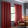 Fusion Tende con occhielli in terracotta 117 x 229 cm (larghezza x lunghezza), 2 pannelli, 100% cotone, termiche, colore arancione e rosso, tende per porta per camera da letto/soggiorno, collezione