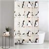 Blue Canyon Tenda da doccia con stampa pinguino | 100% Peva | Trattamento superficiale antibatterico | idrorepellente | orlo ponderato | 180 x 180 cm | 12 occhielli rinforzati con ganci (pinguino)