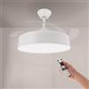 M mimotec - Ventilatore da soffitto con luce a LED Messe 72W Bianco, Telecomando e controllo dall'app, Basso consumo energetico, motore DC, 6 velocità, Silenzioso