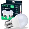 V-TAC 3x Lampadina LED con Attacco E27 4,5W (Equivalenti a 40W) - G45-470 Lumen - Lampadina LED Massima Efficienza e Risparmio Energetico - Luce 6500K Bianca Fedda (Box 3 Pezzi)