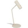 Eglo Lampada da tavolo LED Caminia, lampada per comodino con faretto, ideale per soggiorno e camera da letto, in metallo beige e oro, lampadina GU10, luce bianca calda