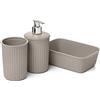 TATAY Set di 3pcs da Appoggio per Bagno (Bicchiere, Dispenser