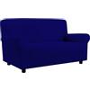 Corredocasa - Copridivano Elasticizzato MILLERIGHE, Made in Italy, No Stiro - Varie Misure e Colorazioni per Divani da 1, 2, 3, e 4 Posti (Blu, 4 Posti)