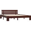 Gecheer Struttura Letto,Giroletto,Telaio Letto,Matrimoniale,Moderno,in Legno di Pino,Marrone Scuro,180x200 cm,Letto Matrimoniale 180x200 cm,Letto Moderno,Letto in Legno,Letto Bianco,Letto con Doghe