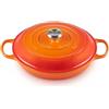 Le Creuset Tegame basso Evolution in ghisa vetrificata, Rotondo, diameter 30 cm, 3.2 l, Arancione, 21180300902430