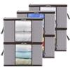 Lifewit 6 Pezzi 120L Scatole per Armadio Grande capacità, Scatole per Vestiti Pieghevole, Scatole Trasloco, Contenitori per Armadio, Organizer sottoletto per Piumoni, Coperte, Vestiti, Grigio Chiaro