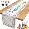 Mumjooyi Runner de Table Anniversary Tovaglia Compleanno 180 x 35 cm Decorazione Compleanno in Tessuto Oxford per Bambini Ragazzi Ragazze Forniture per Festa di Compleanno