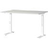 GERMANIA DIE MÖBELMACHER Germania Scrivania 7910-642, in grigio chiaro/bianco, altezza media, 120 x 91 x 80 cm (LxAxP)