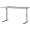 GERMANIA DIE MÖBELMACHER Germania Scrivania 7910-643, in cashmere/argento, regolabile in altezza, 120 x 91 x 80 cm (LxAxP)