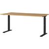 GERMANIA DIE MÖBELMACHER Germania Scrivania 7911-582, a Rovere di Grandson repro/Nero, altezza media regolabile, 160 x 91 x 80 cm (LxAxP)