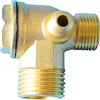 Anawakia Valvola di non ritorno aria a 3 porte, in ottone, filettatura esterna, compressore d'aria unidirezionale, valvola di non ritegno centrale in ottone (filettatura 1/2 x 3/8 x 1/8)